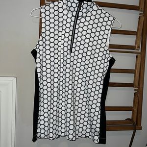 Mint shape Tail sleeveless golf shirt